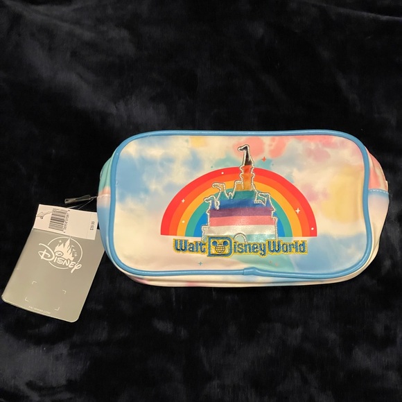 Walt Disney World Fanny Pack Tie Dye Rainbow Castle NWT - Picture 1 of 10